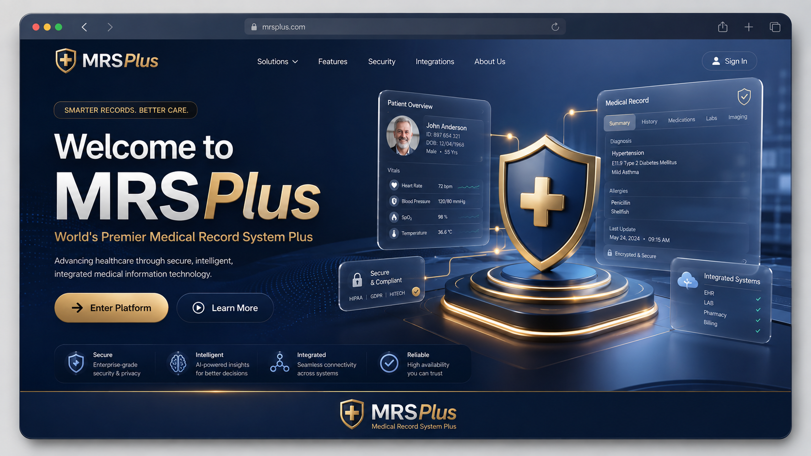 Welcome to MRSPlus - World's Premier Medical Record System Plus